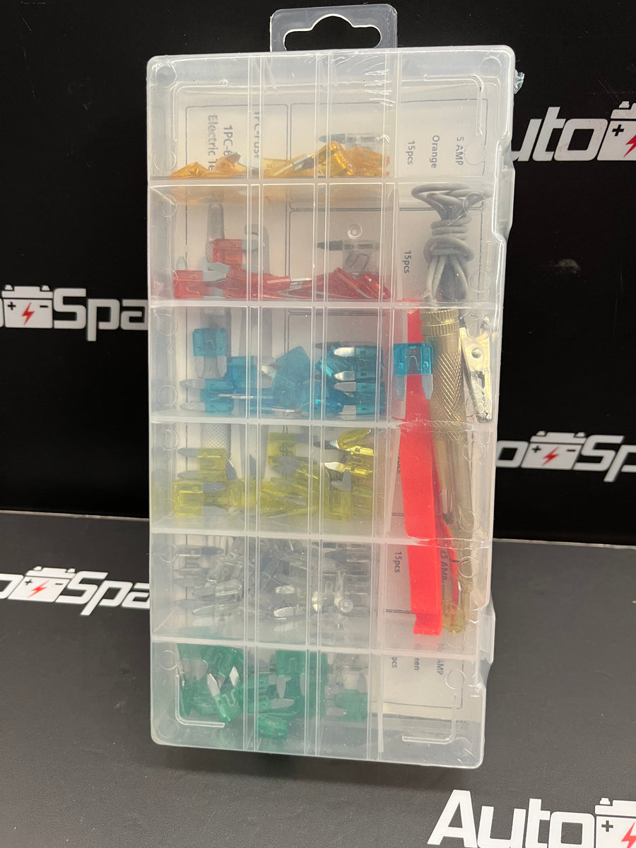 Mini Fuse Assortment Set with Fuse Puller & Tester Auto Sparky