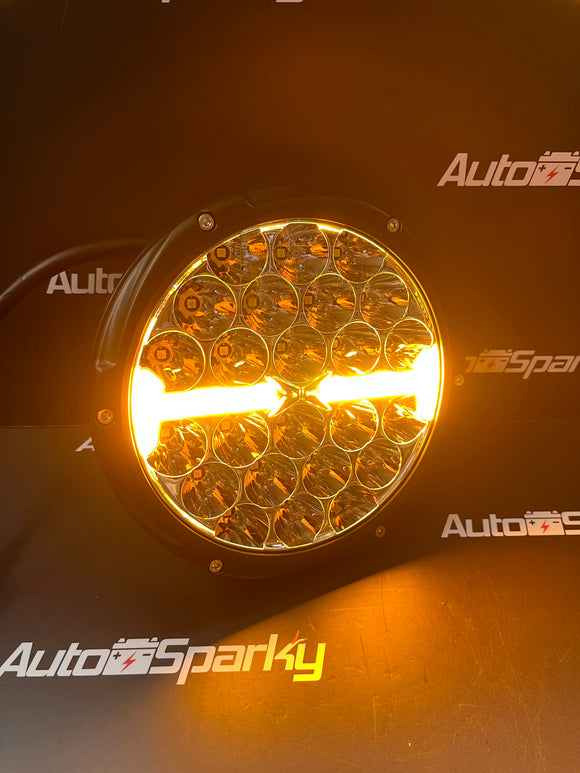 7” LED Driving Light with White DRL & Amber Strobe