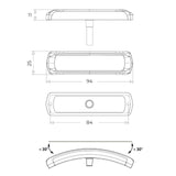 Arcus Flexible Amber LED Strobe - 4LED - 30 Degree Bending Radius - TRALERT