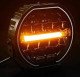 PowerLux7 - 7" Driving Light 7800Lumens - Amber or White DRL - Amber Strobe - Dual Power Mode