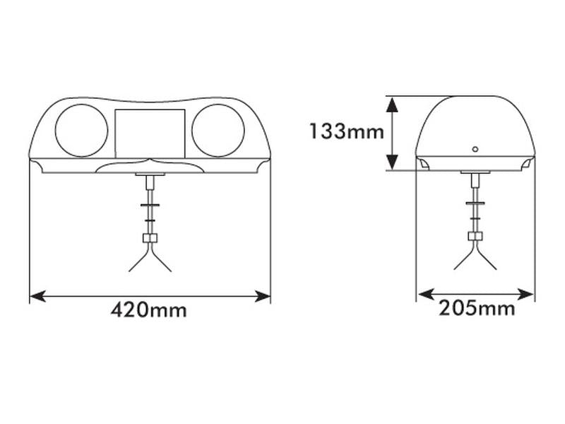 britax aerolite Britax Aerolite Twin Bulb Warning Bar - 1 Bolt
