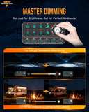 Knob Switch Panel & Relay Box - 8 Gang - 12v / 24v - Light Dimming, Dynamic Chase, Strobe, Momentary, Pulsed, Four External Triggers