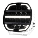 9" Tralert Phantom Driving Light - 16,000lm - White or Amber Position Light - White Body
