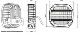 9" Tralert Phantom Driving Light - 16,000lm - White or Amber Position Light - White Body