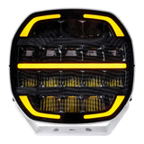 9" Tralert Phantom Driving Light - 16,000lm - White or Amber Position Light - White Body