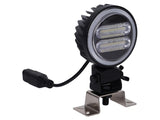 FlexiGlow Round LED Work Light with Multi-Coloured Parking Light - Amber, Blue, Green, Red or Purple