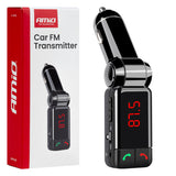 Compact FM Transmitter 2×USB-A - 12V 24V