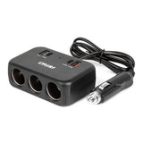Triple Lighter Socket - !20W Charger 1x USB A & 1x USB - 12/24V