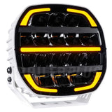 9" Tralert Phantom Driving Light - 16,000lm - White or Amber Position Light - White Body