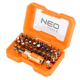 32 Piece Bit Set - PH, PZ, SL, TX, TT, and HEX profiles made of S2 steel