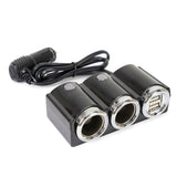 Double Lighter Socket - 2x USB - 12/24V - 120Watt