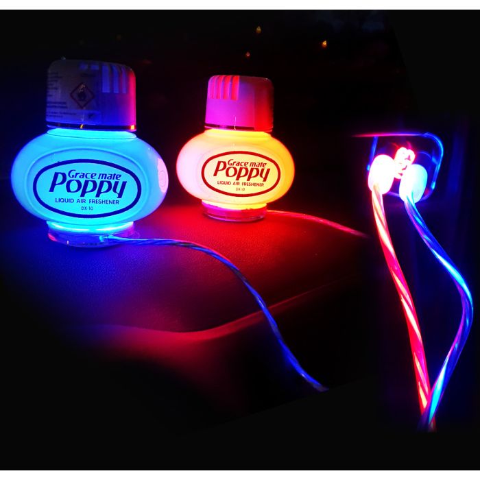 LEDSON Poppy Air Freshener LED Running Light Base - USB - Blue or Red ...