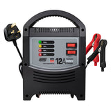 Maypole 12A 12/24V LED Automatic Battery Charger