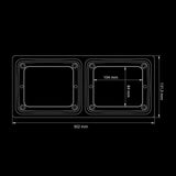 Strands IZE LED Mounting Frame - Available in 1 Pod, 2 Pod or 4 Pod Horizontal Mount