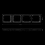 Strands IZE LED Mounting Frame - Available in 1 Pod, 2 Pod or 4 Pod Horizontal Mount