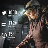 TWIN PACK! 2x Coast FLX10R Waterproof Head Torches - 1000Lumen