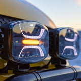OZZ XO1P Driving Light with White or Amber DRL & Amber Strobe
