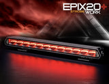Epix20+ LED Work Lightbar with Strobe - 20" 180Watt 15'500Lumen Wide Beam - Amber or Red DRL - LEDSON