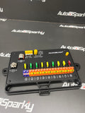Knob Switch Panel & Relay Box - 8 Gang - 12v / 24v - Light Dimming, Dynamic Chase, Strobe, Momentary, Pulsed, Four External Triggers