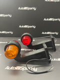 Old Skool Retro Style LED Long 90 Degree Stalk Markers (Pair) - Available in Red/White, Red/Amber, Amber/Amber