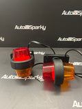 Old Skool Retro Style LED Short Stalk Markers (Pair) - Available in Red/White, Red/Amber, Amber/Amber