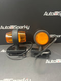 Old Skool Retro Style LED Short Stalk Markers (Pair) - Available in Red/White, Red/Amber, Amber/Amber