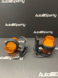 Old Skool Retro Style LED Short Stalk Markers (Pair) - Available in Red/White, Red/Amber, Amber/Amber