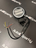 FlexiGlow Round LED Work Light with Multi-Coloured Parking Light - Amber, Blue, Green, Red or Purple