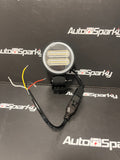 FlexiGlow Round LED Work Light with Multi-Coloured Parking Light - Amber, Blue, Green, Red or Purple