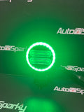 FlexiGlow Round LED Work Light with Multi-Coloured Parking Light - Amber, Blue, Green, Red or Purple