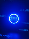 FlexiGlow Round LED Work Light with Multi-Coloured Parking Light - Amber, Blue, Green, Red or Purple