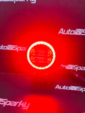 FlexiGlow Round LED Work Light with Multi-Coloured Parking Light - Amber, Blue, Green, Red or Purple