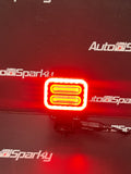 FlexiGlow Square LED Work Light with Multi-Coloured Parking Light - Amber, Blue, Green, Red or Purple