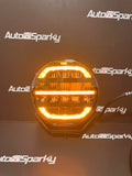 7" OZZ XR2 P7 Driving Light - Dynamic Start - White or Amber Position Light