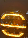 7" OZZ XR2 P7 Driving Light - Dynamic Start - White or Amber Position Light