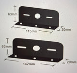 Strobe / Marker Aluminium Mounting Bracket - Available in 115mm & 142mm Wide
