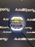 PowerLux7 - 7" Driving Light 7800Lumens - Amber or White DRL - Amber Strobe - Dual Power Mode