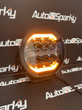 PowerLux7 - 7" Driving Light 7800Lumens - Amber or White DRL - Amber Strobe - Dual Power Mode