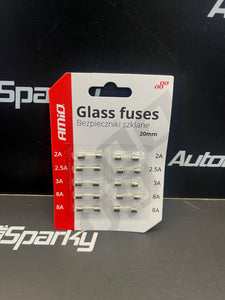 Glass fuses mini (20mm) 10pcs