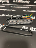 Dual Colour 6LED Ultra Slim Warning Strobe - 26 Flash Patterns - Available in Amber/White or Amber Red