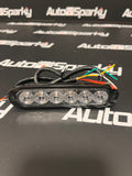Dual Colour 6LED Ultra Slim Warning Strobe - 26 Flash Patterns - Available in Amber/White or Amber Red