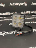 Mini High Powered LED Work Light - Curved Lens, Wide Flood Beam