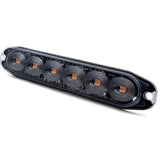 Dual Colour 6LED Ultra Slim Warning Strobe - 26 Flash Patterns - Available in Amber/White or Amber Red