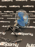 8" Clamp On or Bolt On Oscillating Cab Fan - Lighter Plug 12v or 24v