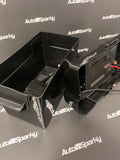 Battery Box / Battery Holder - with 2x USB, 1x 12V socket & Voltmeter