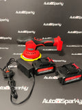 Corless Machine Polisher Kit - x2 Batteries - x16 Pads