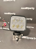 90Watt 7200Lumen Square Work Light – Built in White or Amber DRL and Amber Strobe - UTV Products