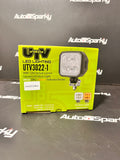 90Watt 7200Lumen Square Work Light – Built in White or Amber DRL and Amber Strobe - UTV Products