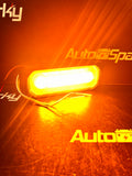 White Halo Marker Light with Amber LED Strobe - IP68 - 12-24V - ECE - R65 - TRALERT