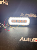White Halo Marker Light with Amber LED Strobe - IP68 - 12-24V - ECE - R65 - TRALERT